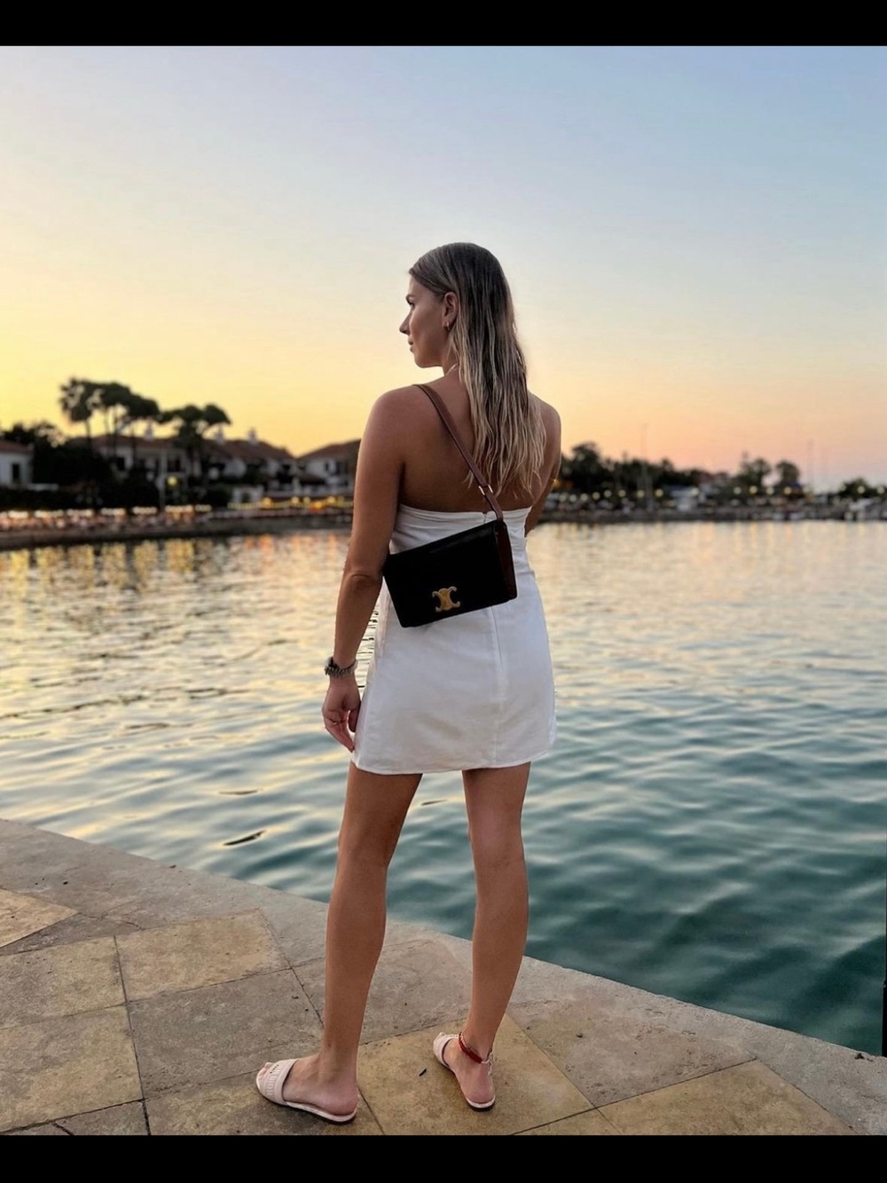NWT Zara White Linen Halter Mini Dress with Beaded Shell/Coin Accents. Size Smal - Picture 7 of 14